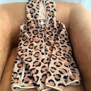 Carter's Tan and Black Animal Print Hoodie
